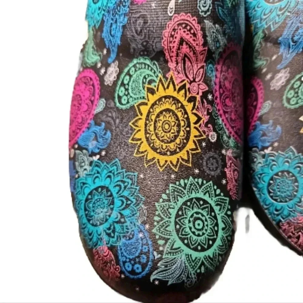 CrocsWomens Neria Pro II Printed Comfort Non Slip Work/ Outdoor Colorful Clogs 7 - Picture 11 of 11